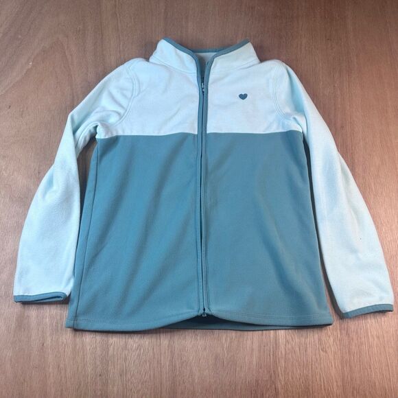 OshKosh B’gosh Kids Fleece Jacket Blue Zip Up Size 12/12A - Picture 1 of 5